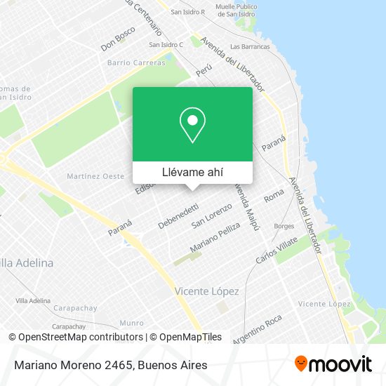 Mapa de Mariano Moreno 2465