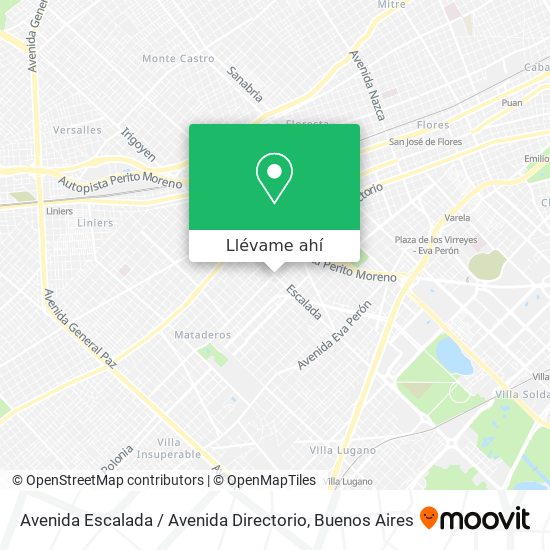 Mapa de Avenida Escalada / Avenida Directorio