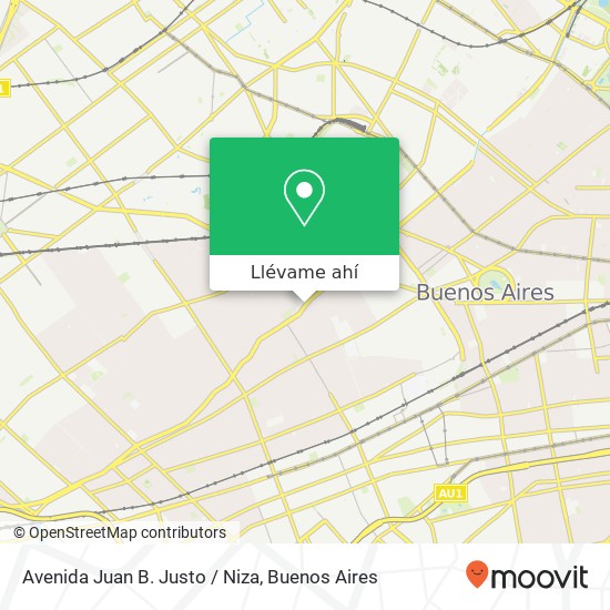 Mapa de Avenida Juan B. Justo / Niza