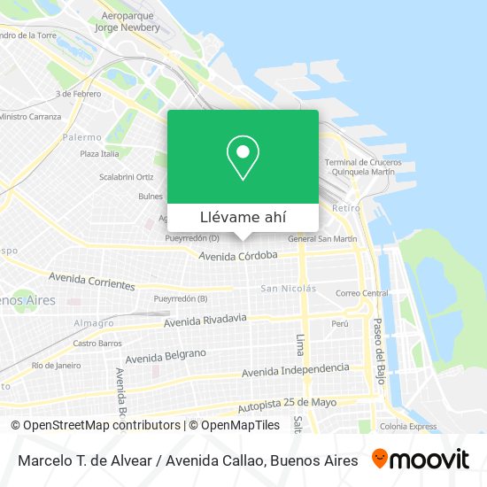 Mapa de Marcelo T. de Alvear / Avenida Callao