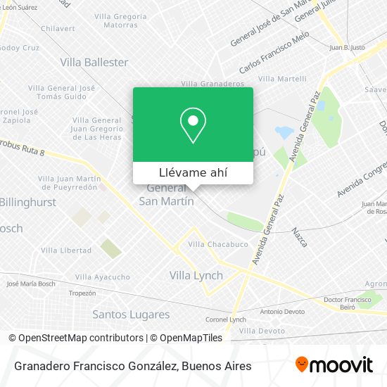 Mapa de Granadero Francisco González