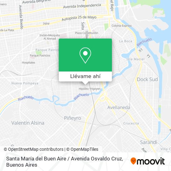 Mapa de Santa María del Buen Aire / Avenida Osvaldo Cruz