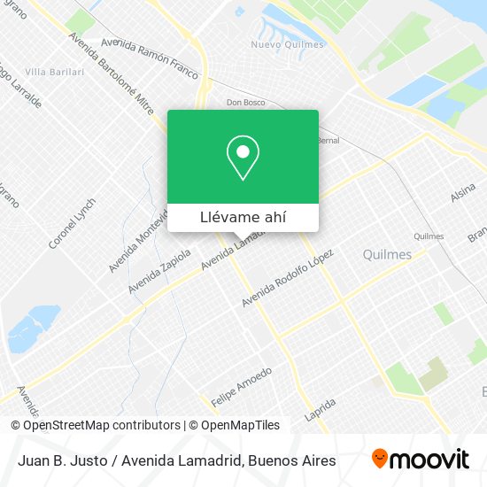 Mapa de Juan B. Justo / Avenida Lamadrid