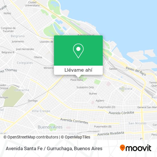 Mapa de Avenida Santa Fe / Gurruchaga