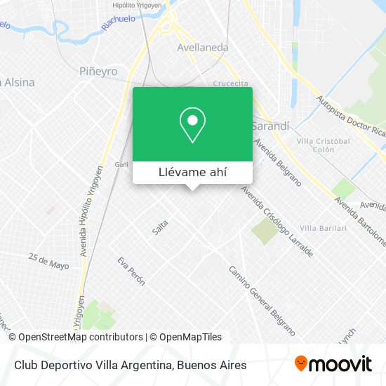 Mapa de Club Deportivo Villa Argentina