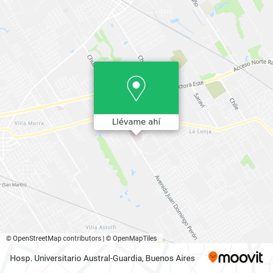 Mapa de Hosp. Universitario Austral-Guardia