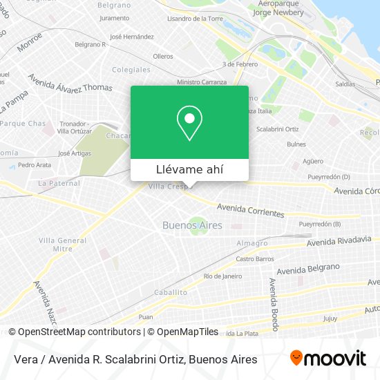 Mapa de Vera / Avenida R. Scalabrini Ortiz