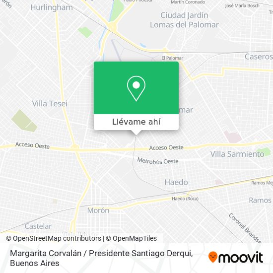 Mapa de Margarita Corvalán / Presidente Santiago Derqui