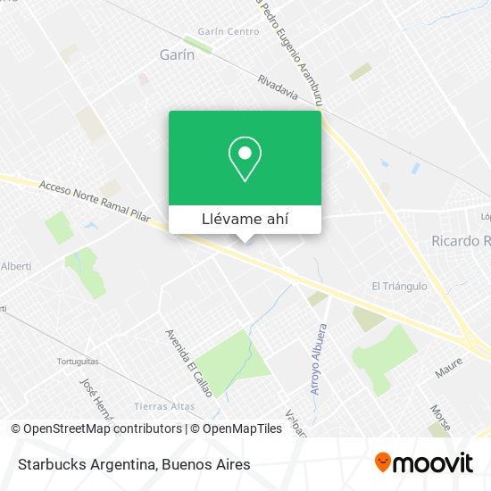 Mapa de Starbucks Argentina