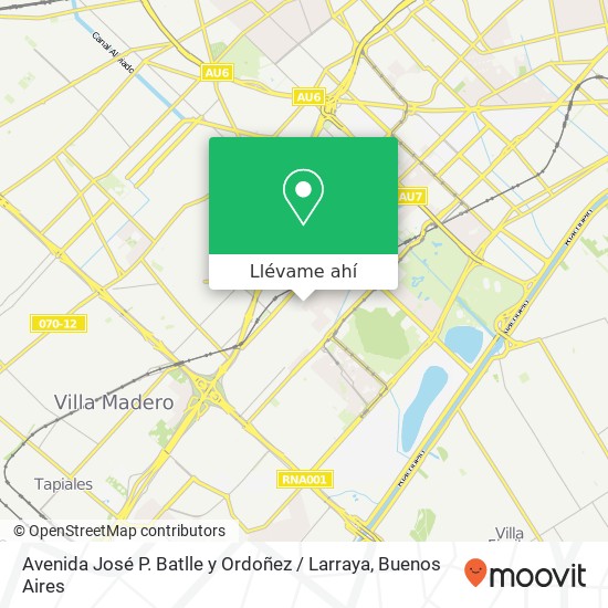 Mapa de Avenida José P. Batlle y Ordoñez / Larraya