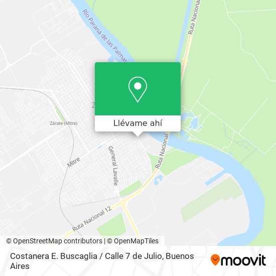 Mapa de Costanera E. Buscaglia / Calle 7 de Julio