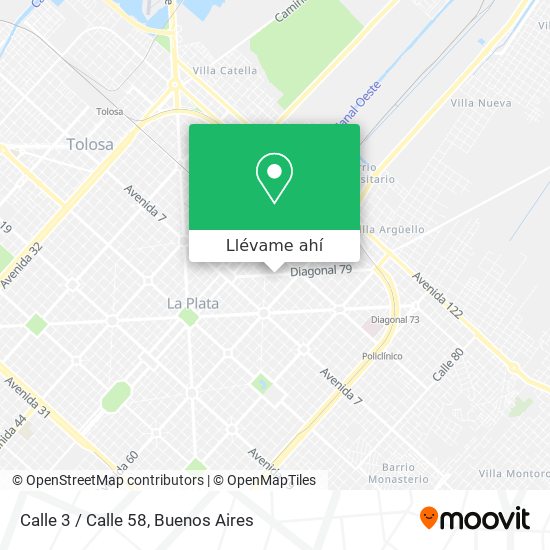 Mapa de Calle 3 / Calle 58