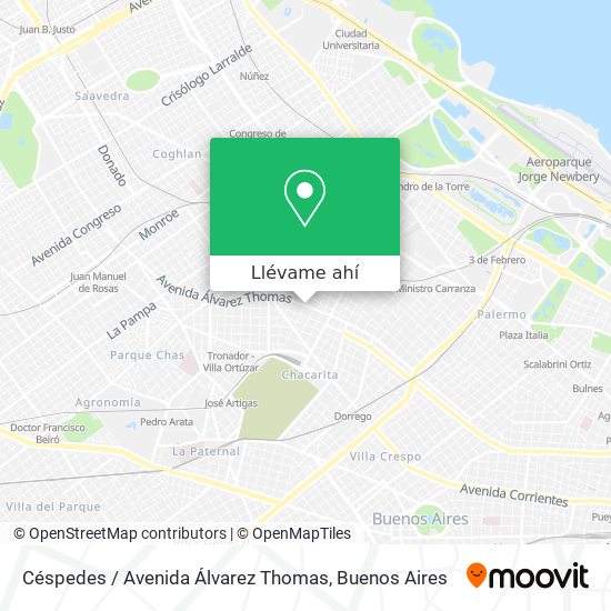 Mapa de Céspedes / Avenida Álvarez Thomas