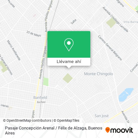 Mapa de Pasaje Concepción Arenal / Félix de Alzaga