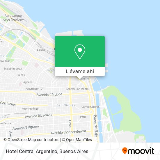 Mapa de Hotel Central Argentino