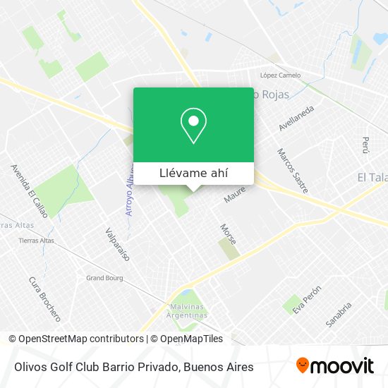 Mapa de Olivos Golf Club Barrio Privado