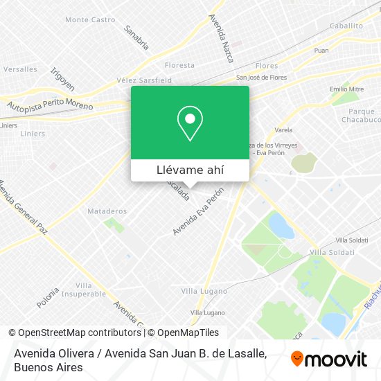 Mapa de Avenida Olivera / Avenida San Juan B. de Lasalle