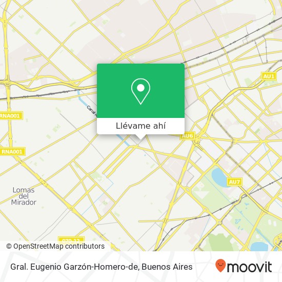 Mapa de Gral. Eugenio Garzón-Homero-de