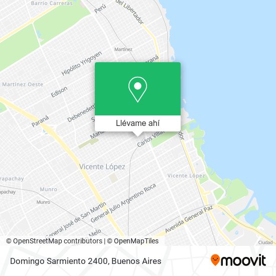 Mapa de Domingo Sarmiento 2400