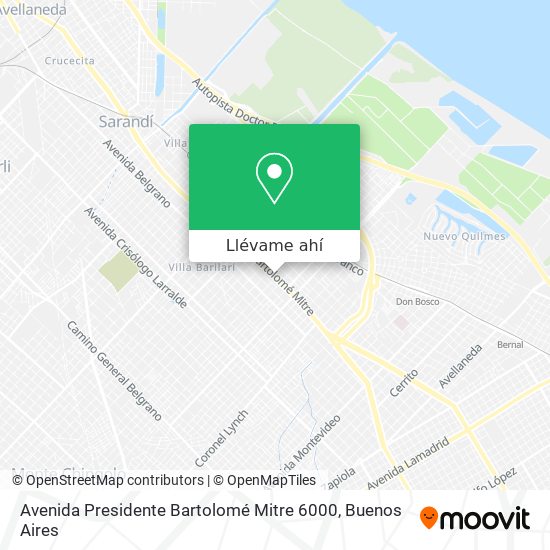 Mapa de Avenida Presidente Bartolomé Mitre 6000