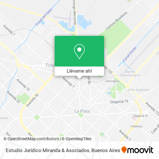 Mapa de Estudio Jurídico Miranda & Asociados