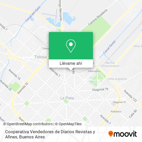 Mapa de Cooperativa Vendedores de Diarios Revistas y Afines