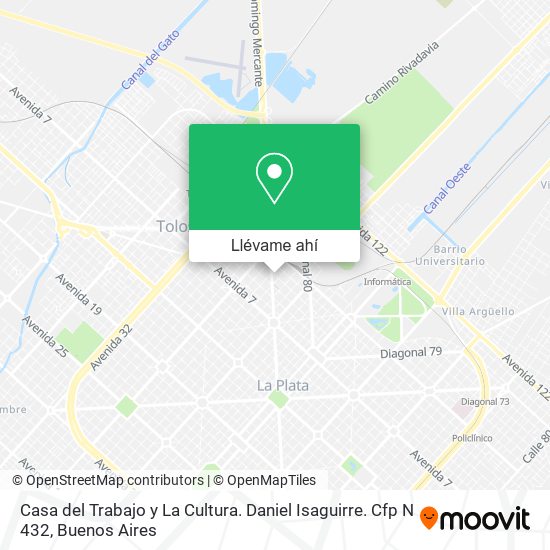 Mapa de Casa del Trabajo y La Cultura. Daniel Isaguirre. Cfp N 432