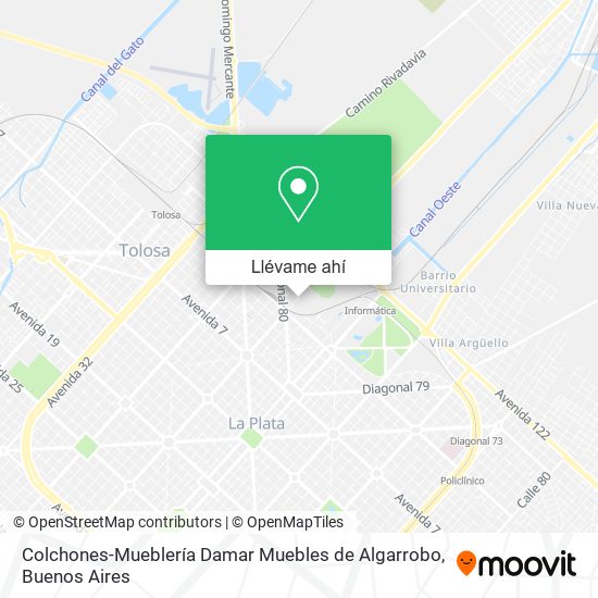 Mapa de Colchones-Mueblería Damar Muebles de Algarrobo