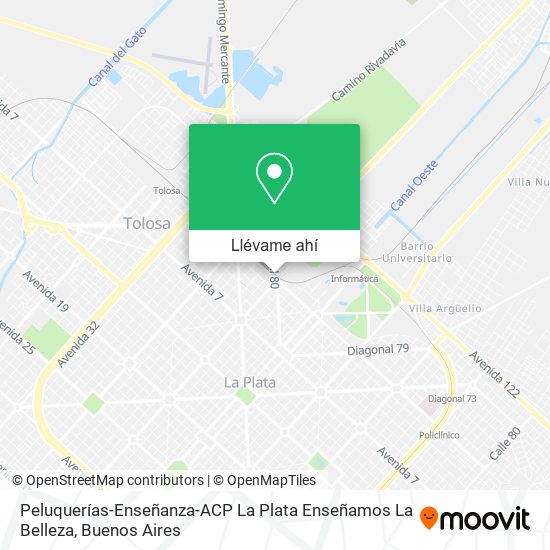 Mapa de Peluquerías-Enseñanza-ACP La Plata Enseñamos La Belleza