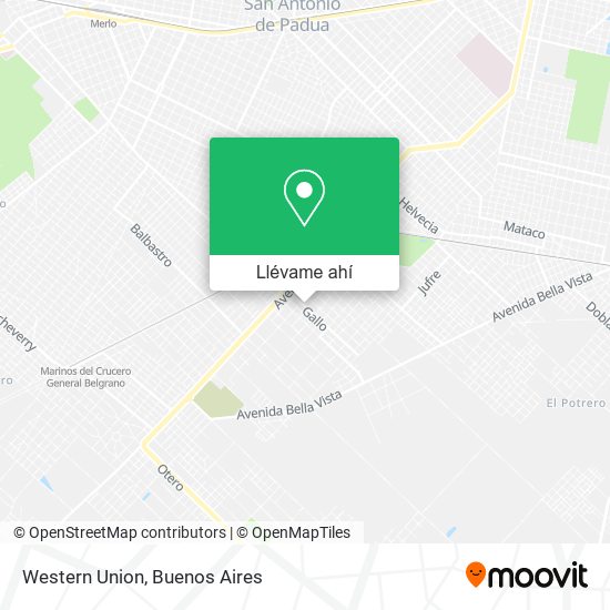 Mapa de Western Union