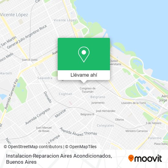 Mapa de Instalacion-Reparacion Aires Acondicionados