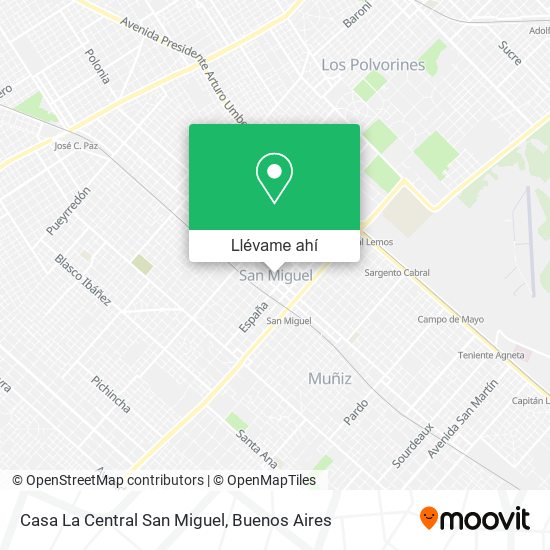 Mapa de Casa La Central San Miguel