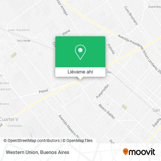 Mapa de Western Union