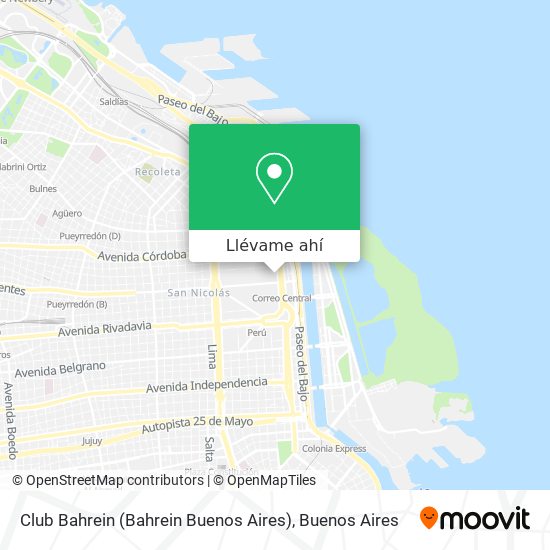 Mapa de Club Bahrein (Bahrein Buenos Aires)