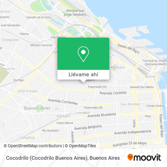 Mapa de Cocodrilo (Cocodrilo Buenos Aires)