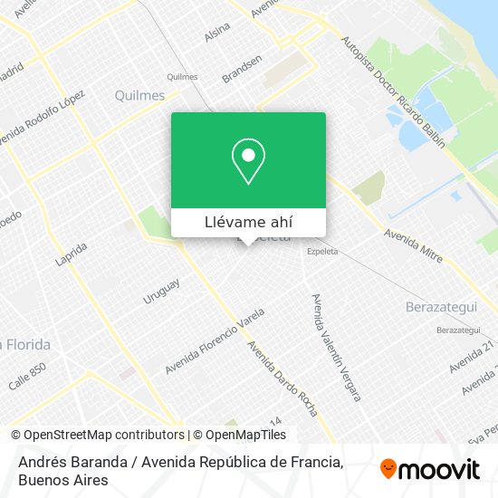 Mapa de Andrés Baranda / Avenida República de Francia