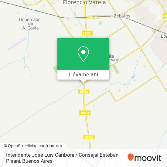 Mapa de Intendente José Luis Cariboni / Consejal Esteban Pisani