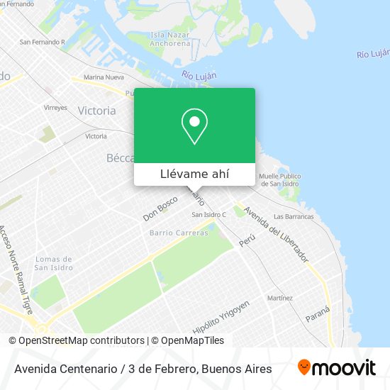 Mapa de Avenida Centenario / 3 de Febrero