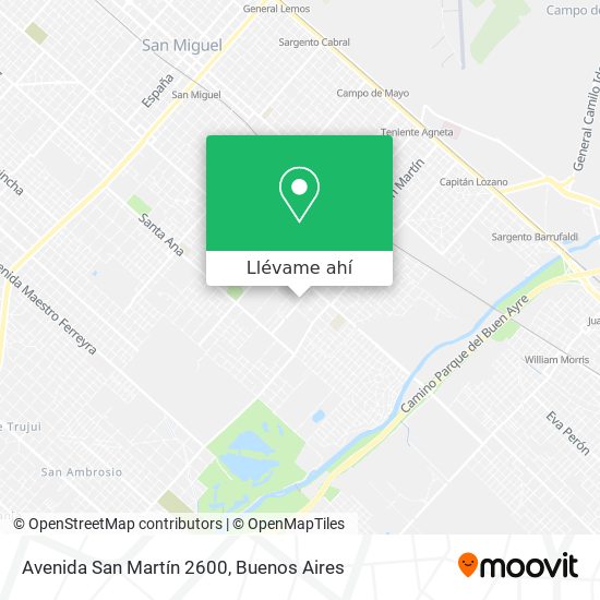 Mapa de Avenida San Martín 2600