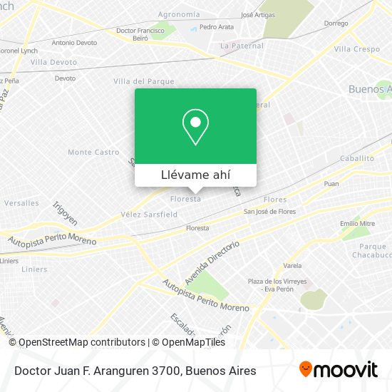 Mapa de Doctor Juan F. Aranguren 3700