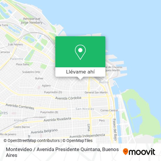 Mapa de Montevideo / Avenida Presidente Quintana