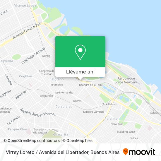 Mapa de Virrey Loreto / Avenida del Libertador