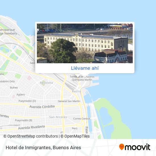 Mapa de Hotel de Inmigrantes