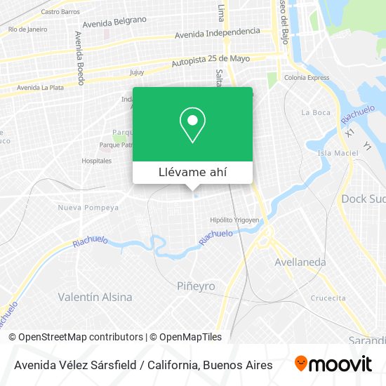 Mapa de Avenida Vélez Sársfield / California