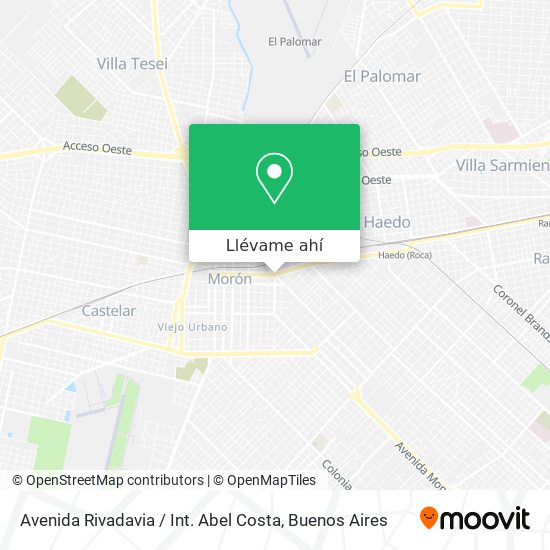 Mapa de Avenida Rivadavia / Int. Abel Costa