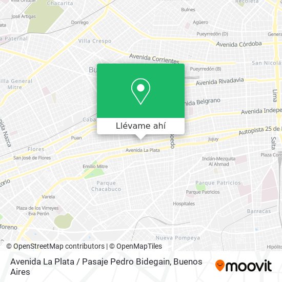 Mapa de Avenida La Plata / Pasaje Pedro Bidegain