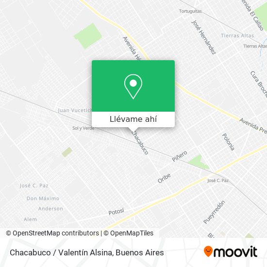 Mapa de Chacabuco / Valentín Alsina