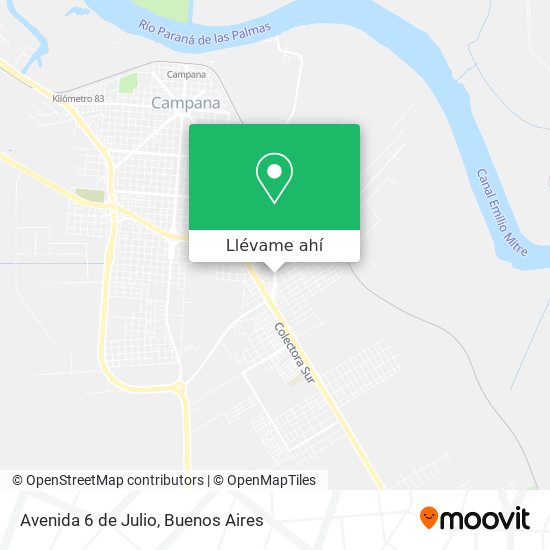 Mapa de Avenida 6 de Julio