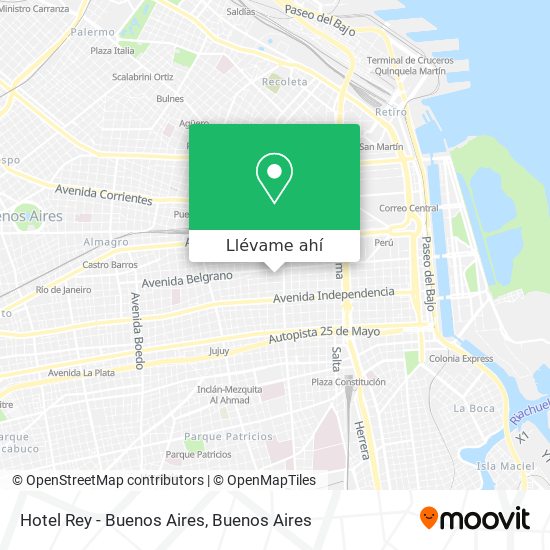 Mapa de Hotel Rey - Buenos Aires