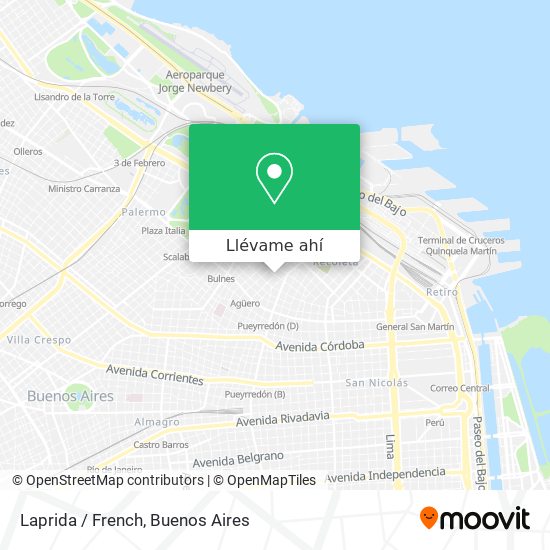 Mapa de Laprida / French